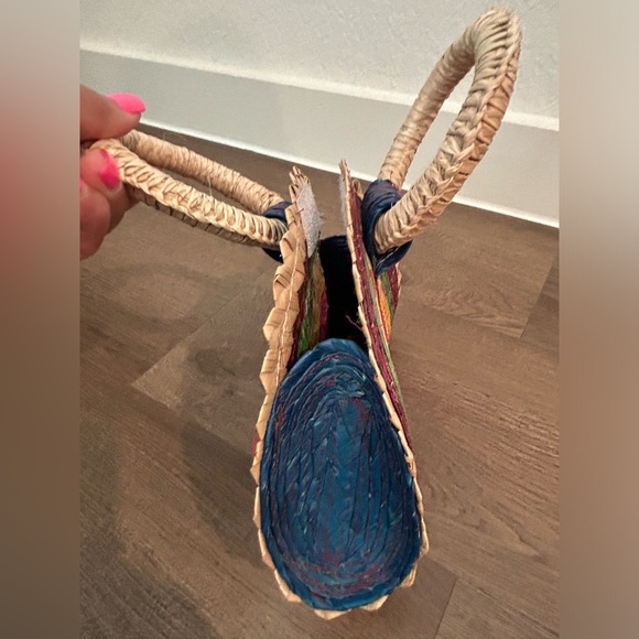 NWT Mexican Taco Straw Summer Clutch Purse - Picture 3 of 4